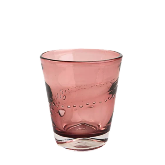blommefarvet glas