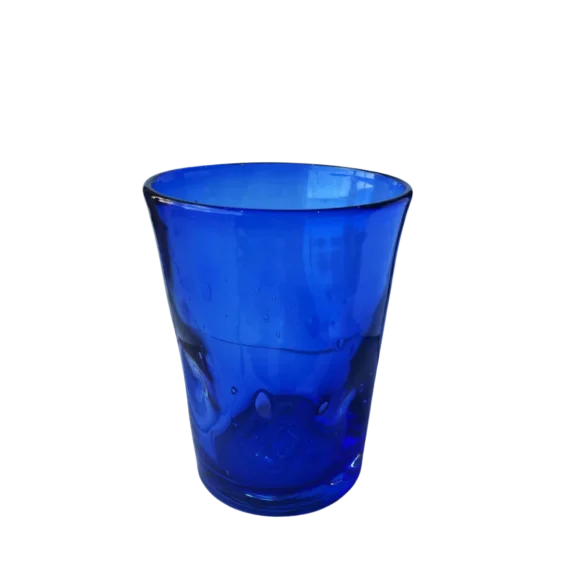 Blåt italiensk drikkeglas
