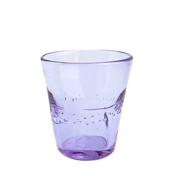 lilla farvet glas